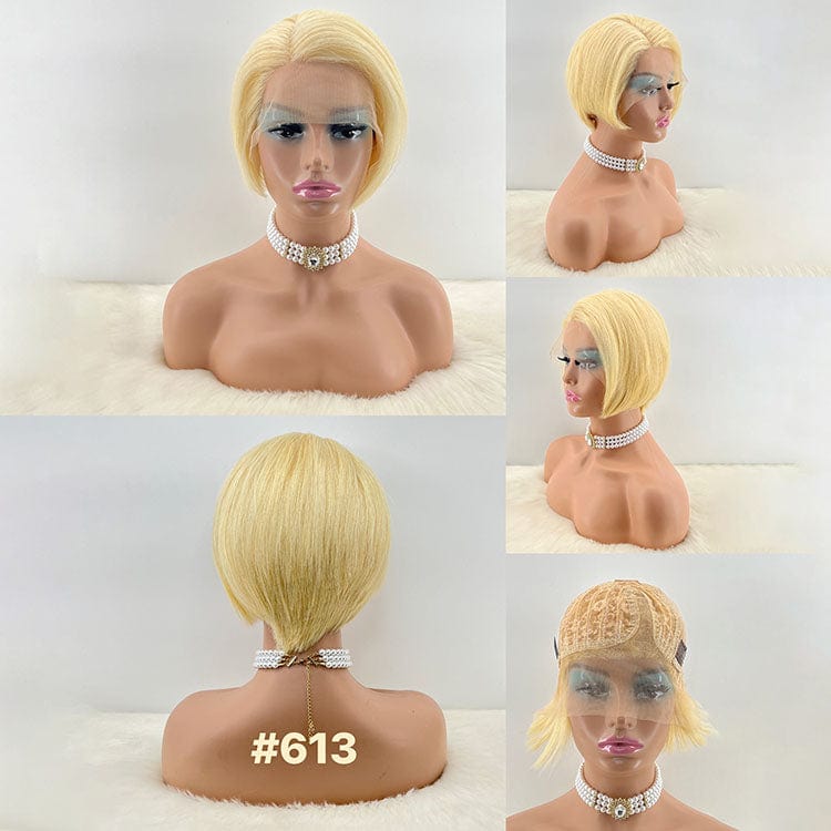 as picture / 13x1 side part 613 GL perruque pixie cut curls colored human hair wigs pixie cut short brazilian wig human hair curly bob short for black women