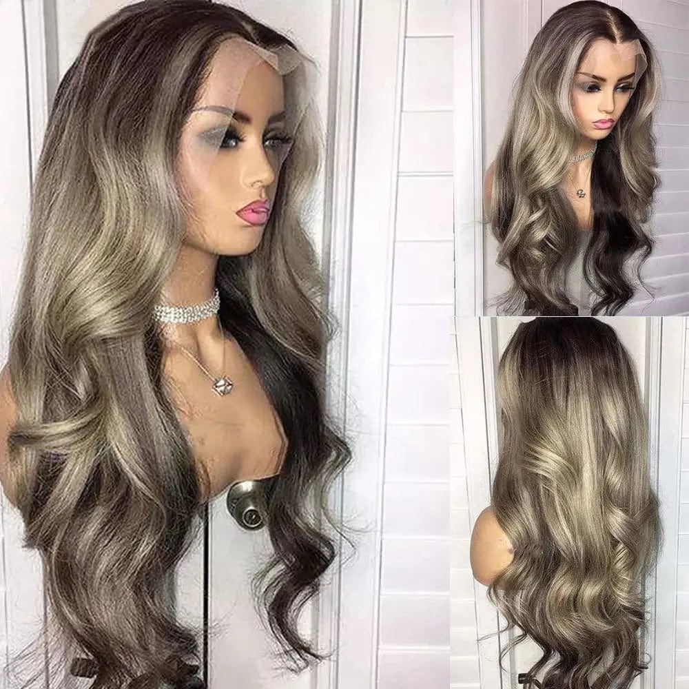Ash Blonde Highlight #60 Color Long Straight