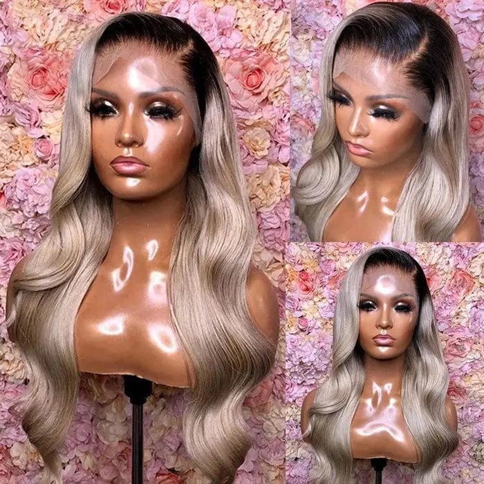 Ash Blonde Ombre Color Wig Body Wave Wigs