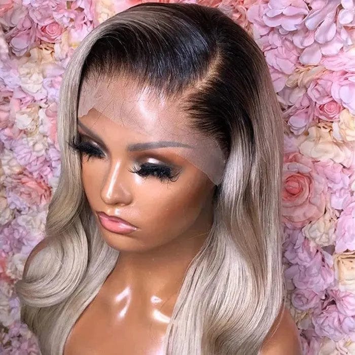Ash Blonde Ombre Color Wig Body Wave Wigs