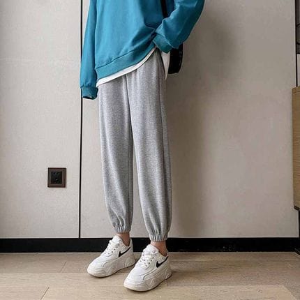 Autumn and winter Plush thickened sweatpants women trousers loose large warm Running Jogger casual pants