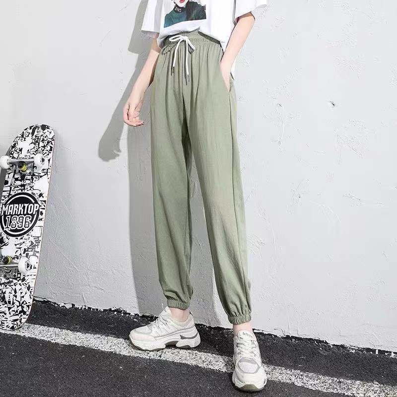 Autumn and winter Plush thickened sweatpants women trousers loose large warm Running Jogger casual pants
