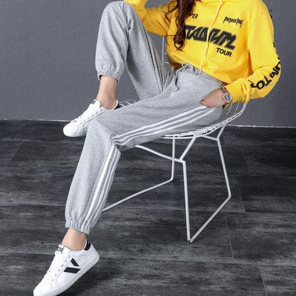 Autumn and winter Plush thickened sweatpants women trousers loose large warm Running Jogger casual pants