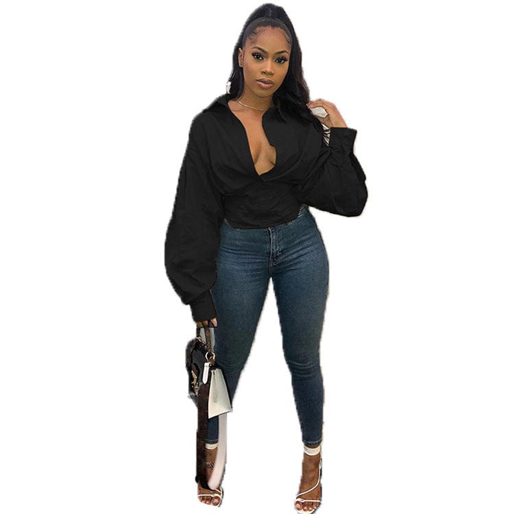 Autumn Fashion Shirt Solid Blouse Long Sleeve Shirt lady's shirt fashion blouse for women