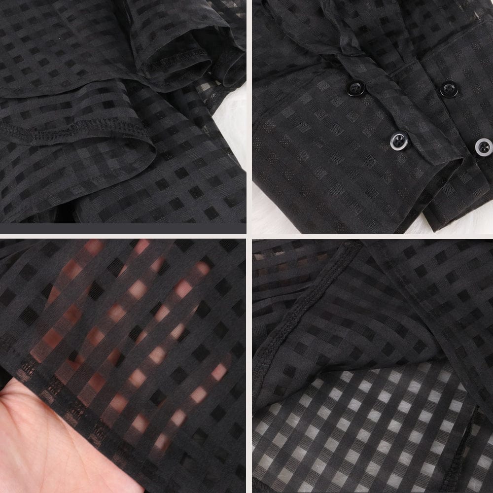 Autumn White Full Petal Sleeves Sexy Hollow Out Ladies Casual Blouse