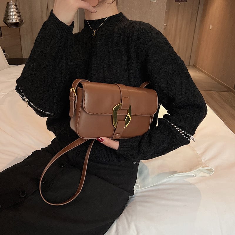 Bag Female 2022 New Fashion Niche Versatile Shelter Oblique Span Women's Bag Temperament Simple Casual Shoulder Small Bag