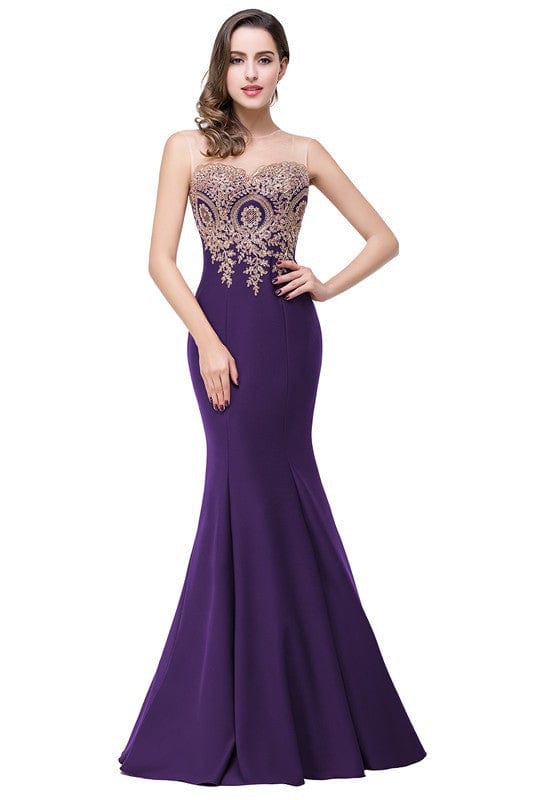 Banquet evening dress European and American sexy fishtail long backless long party dress drop shipping fulfill