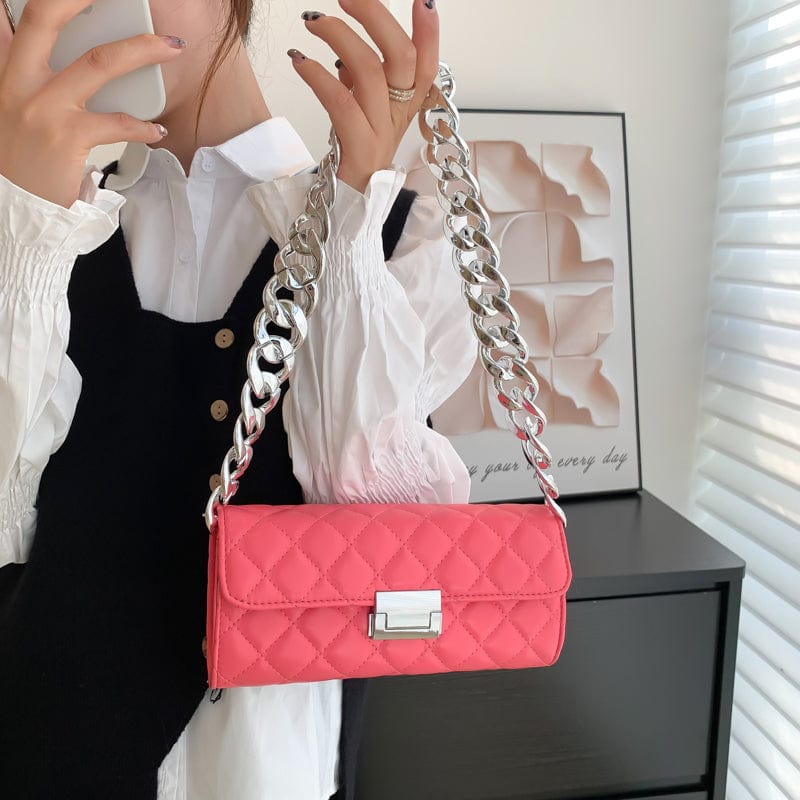 Barrel Shape Ladies Handbags Women Bags Thick Chains Designer PU Leather Shoulder Bag Luxury Women Hand Bags 2022