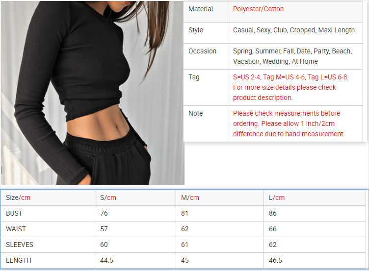 Bclout/QINSI 2023 Spring Black Casual Skinny Knitted Woman T Shirt White Women Ribbed Sexy Cropped Top O Neck Long Sleeve Shirt