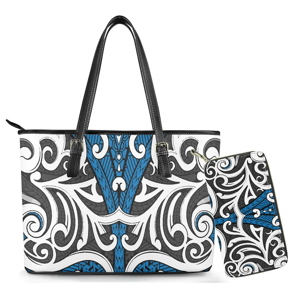 Beach Bags Women Purses And Handbags 2023 Fashionable Hawaii Flower Polynesian Tribal Ladies Leather Custom Purses And Handbags