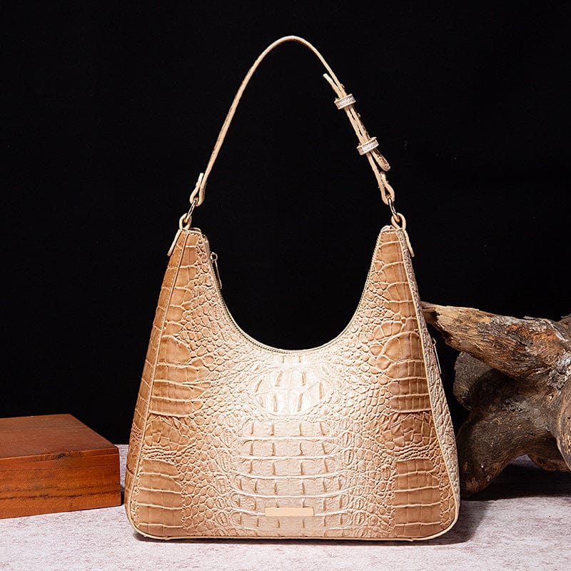 Beige-1 Crocodile Brahman brand Amazon shopify hot selling women's tote bags with custom printed logo the tote bag