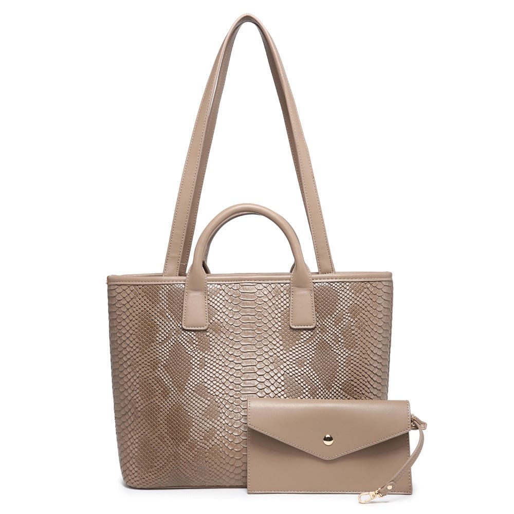 Beige 2022 New Design Snake Leather Luxury Bags Quality Python Leather Women Tote Bag Custom
