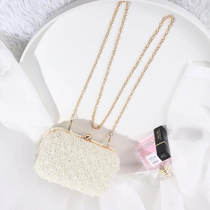 Beige Factory Wholesale Special Customize European Classic Lady Vintage Beaded Mini Small Hand Clutches Wedding Bridal Evening Bags
