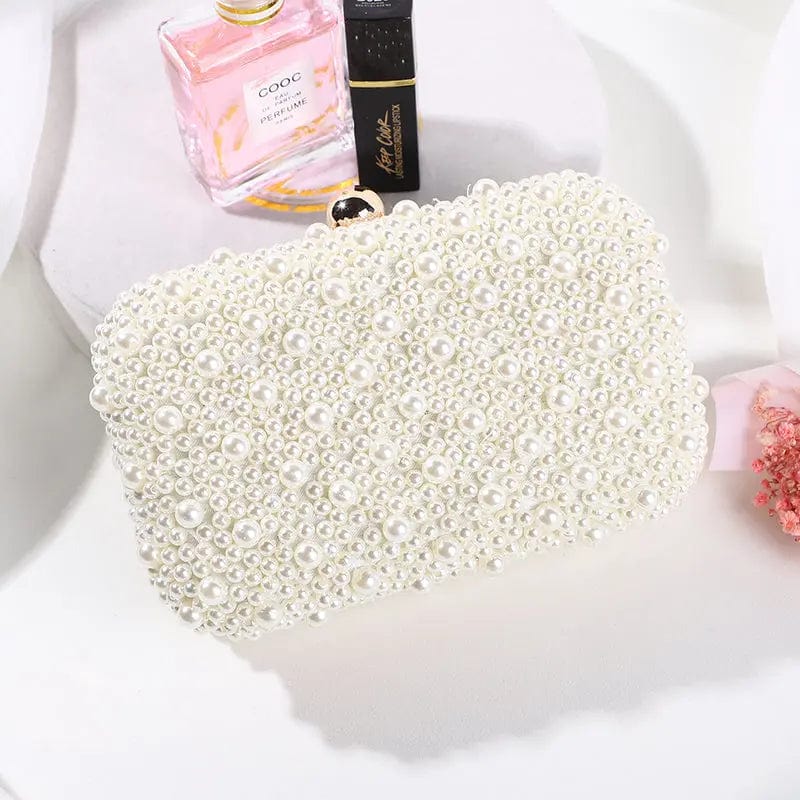 Beige Factory Wholesale Special Customize European Classic Lady Vintage Beaded Mini Small Hand Clutches Wedding Bridal Evening Bags