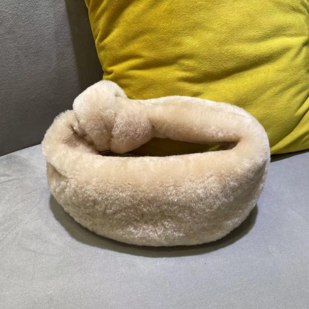 Beige Fashion Ladies Real Wool women purses 2022 luxury name brand purses and ladies handbags custom with logo