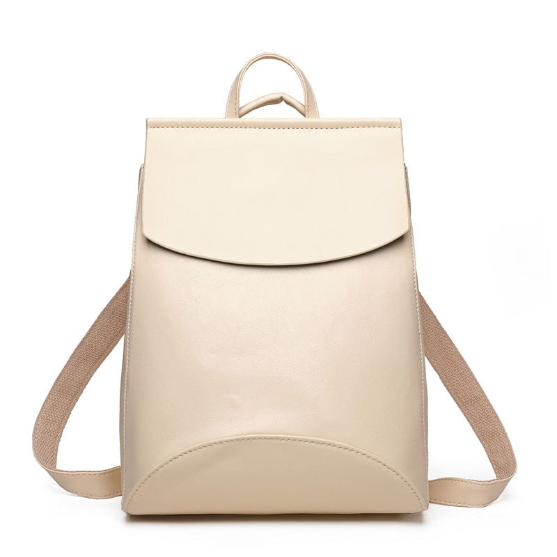 Beige Full Grain Leather Brooks Convertible Bag Small Women's Stylish Genuine Full Grain Leather Backpack Bags Purse