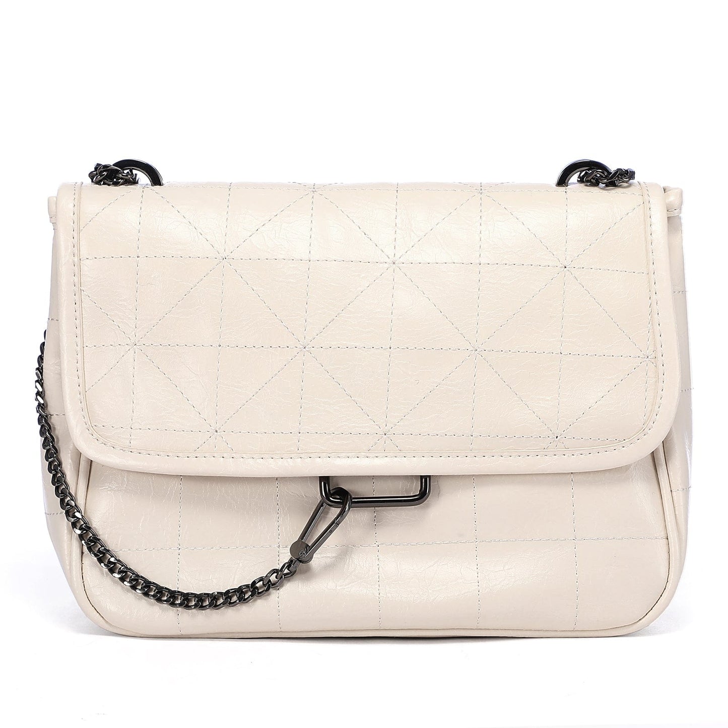 Beige LOVEVOOK Brand Designer Luxury 2023 Quilted PU Leather Shoulder Pueses with Chain Strap Casual Crossbody Bags for Women Ladies