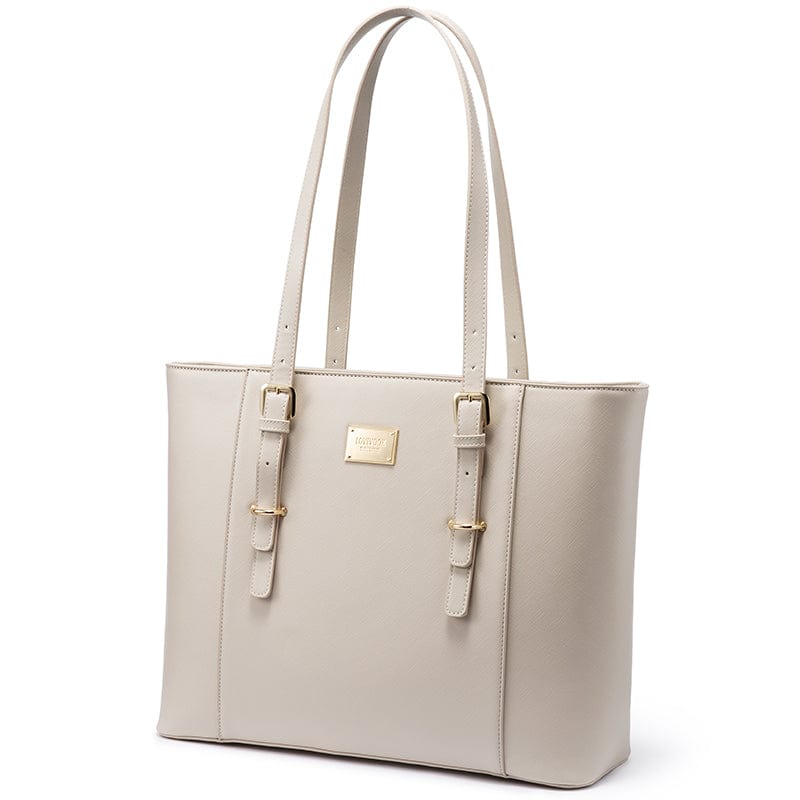 Beige Lovevook handbag Amazon high quality  women handbags dropshipping large ladies office tote shoulder bags 15.6 women laptop bags