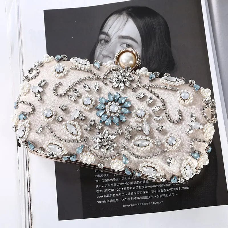 Best Price Handmade Indian Diamond Evening Bag Sequin Dinner Clutches Wedding Party Fashion Handbag Bridal Purse