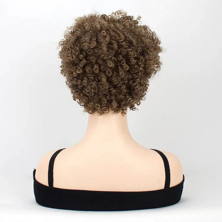 Best Seller Ombre Deep Wave 10 inch Afro Tight Curly Wig For Black Women Black Super Short Wet And Wavy Wigs