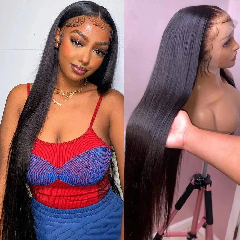 Best selling virgin human hair straight wave natural color HD swiss lace 22inch to 32inch 13*6 hd human hair lace front wig