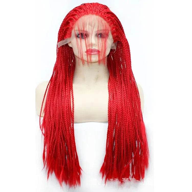 Best Vendor for Braided Wigs Hair Frontal Lace Box Braiding Hair 13X2.5 13X3 Density 150% Fiber French Curl Braiding Hair