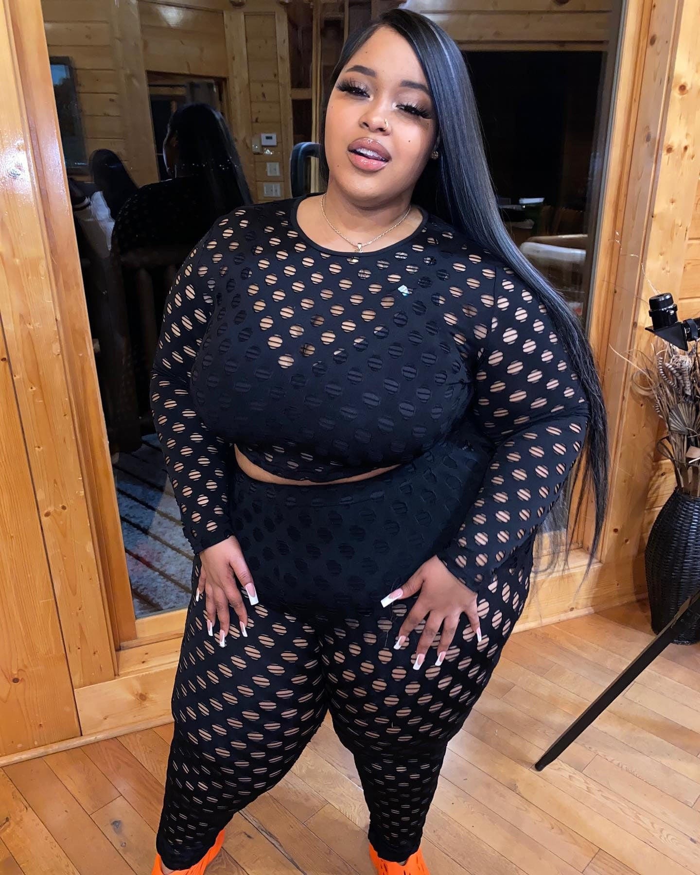 BH914 2023 women's plus size two piece set clothing