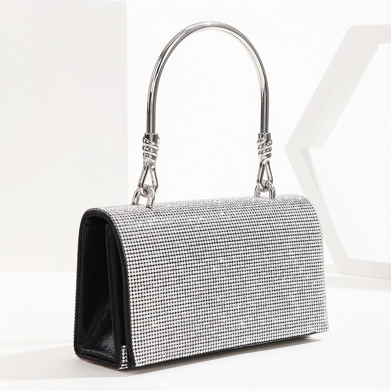 black 2022 Luxury Chic Diamond Small Hand Bags Rhinestone Handbags Bling Purses for Women Clutch Bag Evening Bags