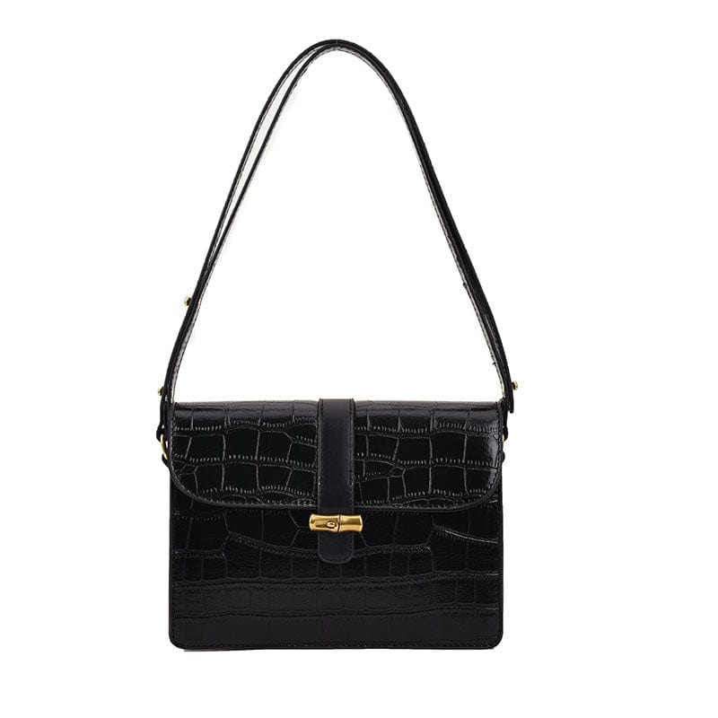 black 2023 Designer Fashion Inclined Shoulder Bag Ladies Crocodile Bag Women Leather Handbags and Purses