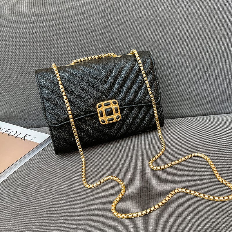 black Classic Black PU bags women handbags Ladies Crossbody Women Shoulder Leather Quilted purses Bag handbags