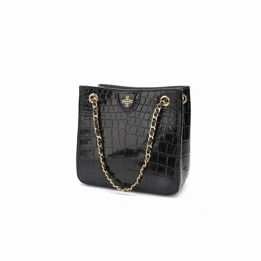 black Custom made handbag crocodile skin handbag handbag with matching shoes