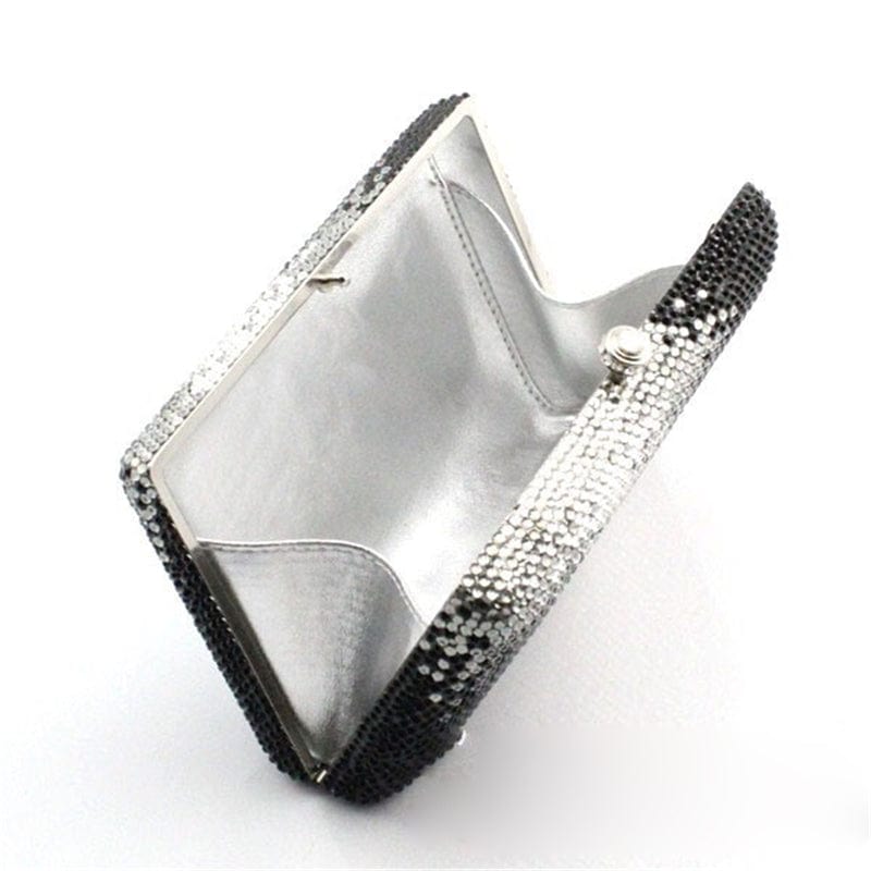 Black Diamond Evening Clutch Bag Crystal Party Purse Female Chain Bag Luxury Rhinestone Wedding Bag Bridal Clutch