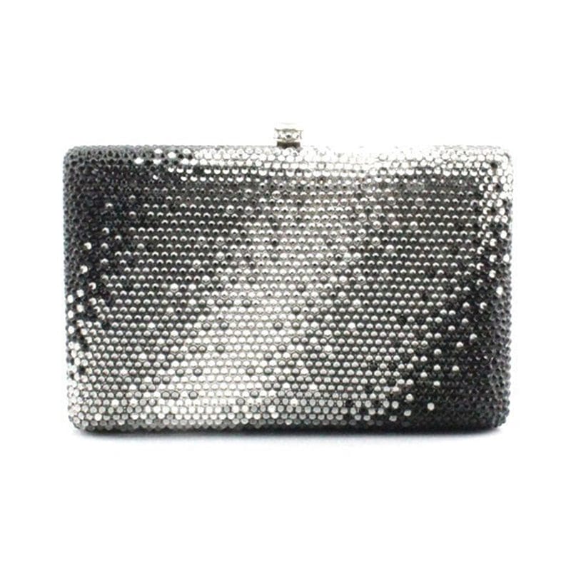 Black Diamond Evening Clutch Bag Crystal Party Purse Female Chain Bag Luxury Rhinestone Wedding Bag Bridal Clutch