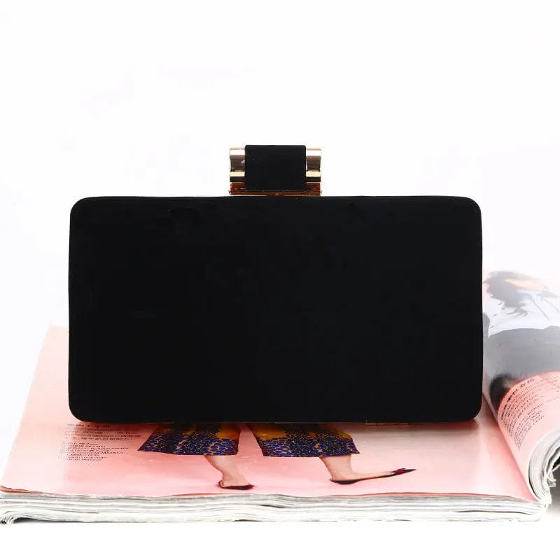 black Factory direct wholesale new style handmade velour clutch purse low-key luxury minimalism evening bag for women party wedding