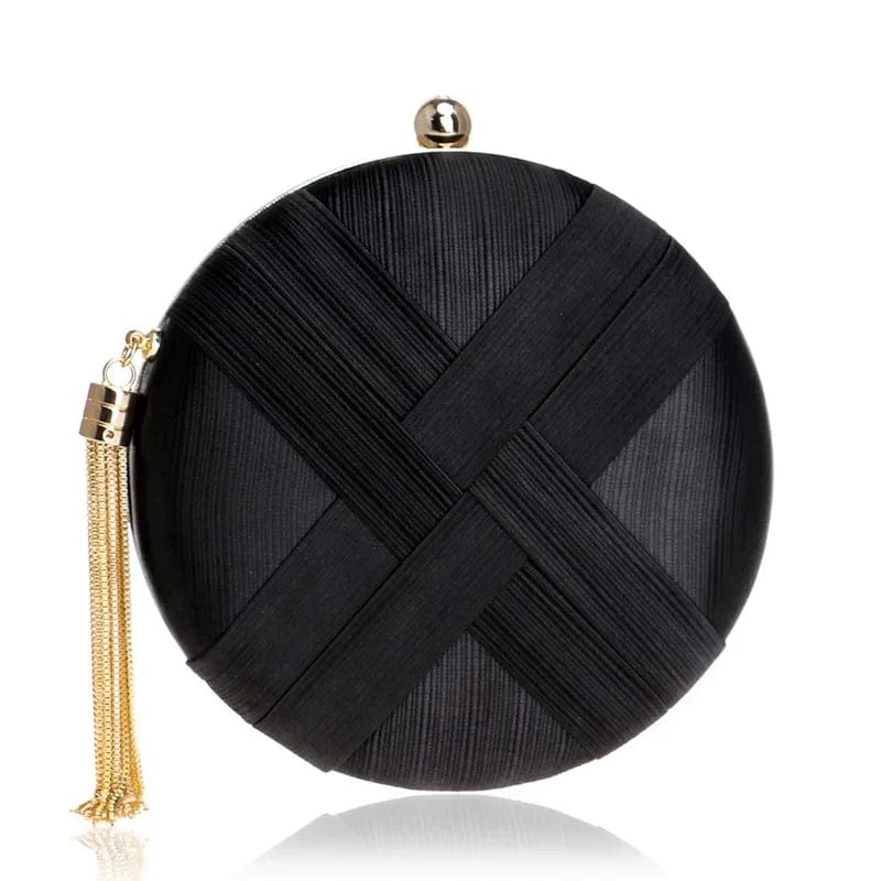 Black Fashion Tassel Evening Purse Wedding Party Handbags Chain Shoulder Lady Luxury Clutch Bag Evening Bags