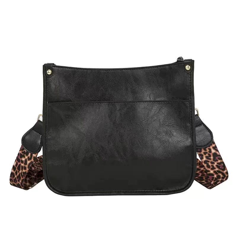 Black Fashion Women Handbags Shoulder Purse PU Leopard Tote Set  Strap Bag Ahdorned Vegan Leather Messenger Bag Drop Shipping