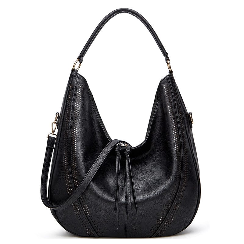 black Fashion Women Ladies Purses And Handbags Label Leather Tote leather Bag