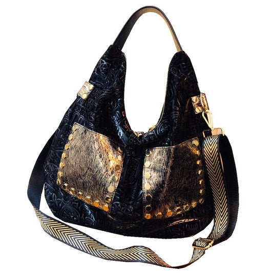 black Fashion Women's Bag 2023 New High-End Atmosphere Diagonal Bag Large Capacity Single Shoulder Bag