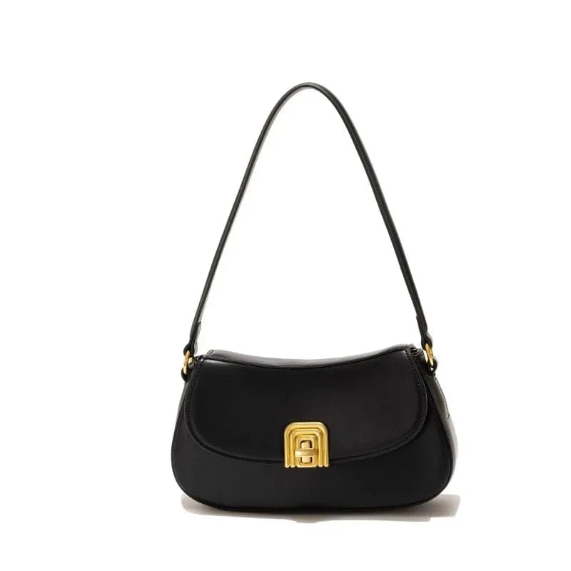 Black Guangzhou factory design my own handbag pu leather retro shoulder bag new fashion 2024 trendy handbags