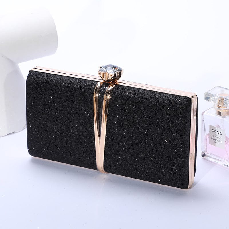 black High quality party women's fashion sequins elegant dress dinner bag wedding crystal sequin ladies clutch bag