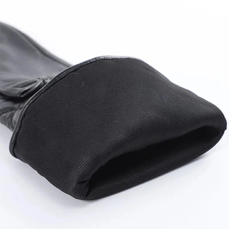 Black Hot sale arm length sheepskin leather winter women opera dress long sleeve gloves