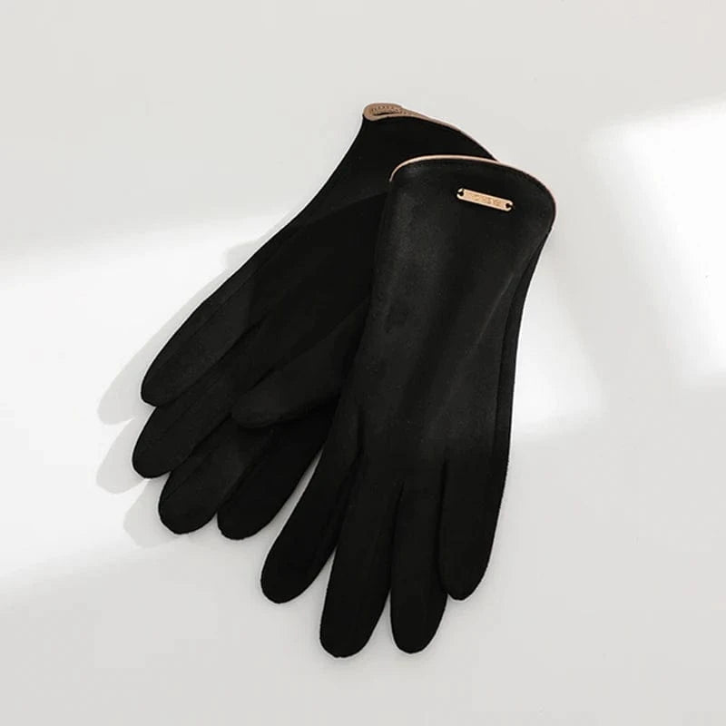Black Hot sale cold weather thermal outdoor ladies warm custom bike women driving winter gloves