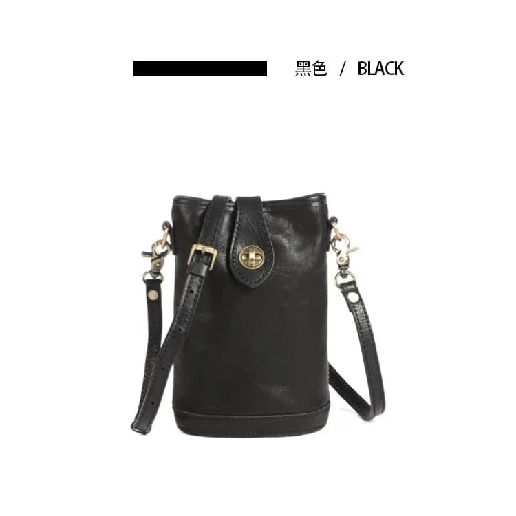 Black Hot Selling Messenger Bag Crossbody Bag Genuine Cowhide Leather Handmade Moessenger Bag For Women