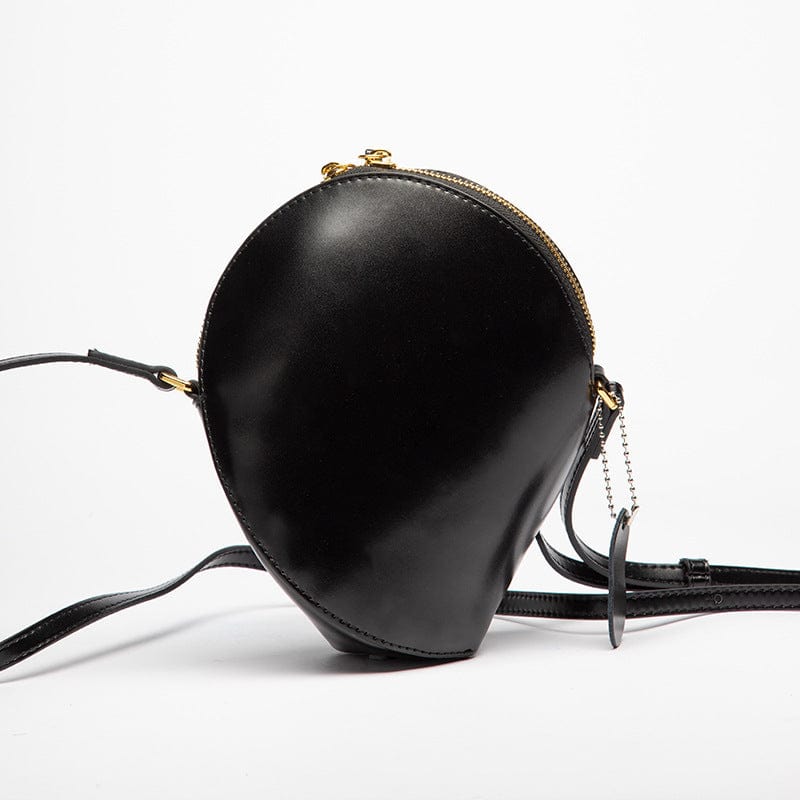 black Leather Women's Bag 2022 New Summer Trend Solid Color Simple Fashion Girl Candy Color Versatile Black -Shoulder Crossbody Bag