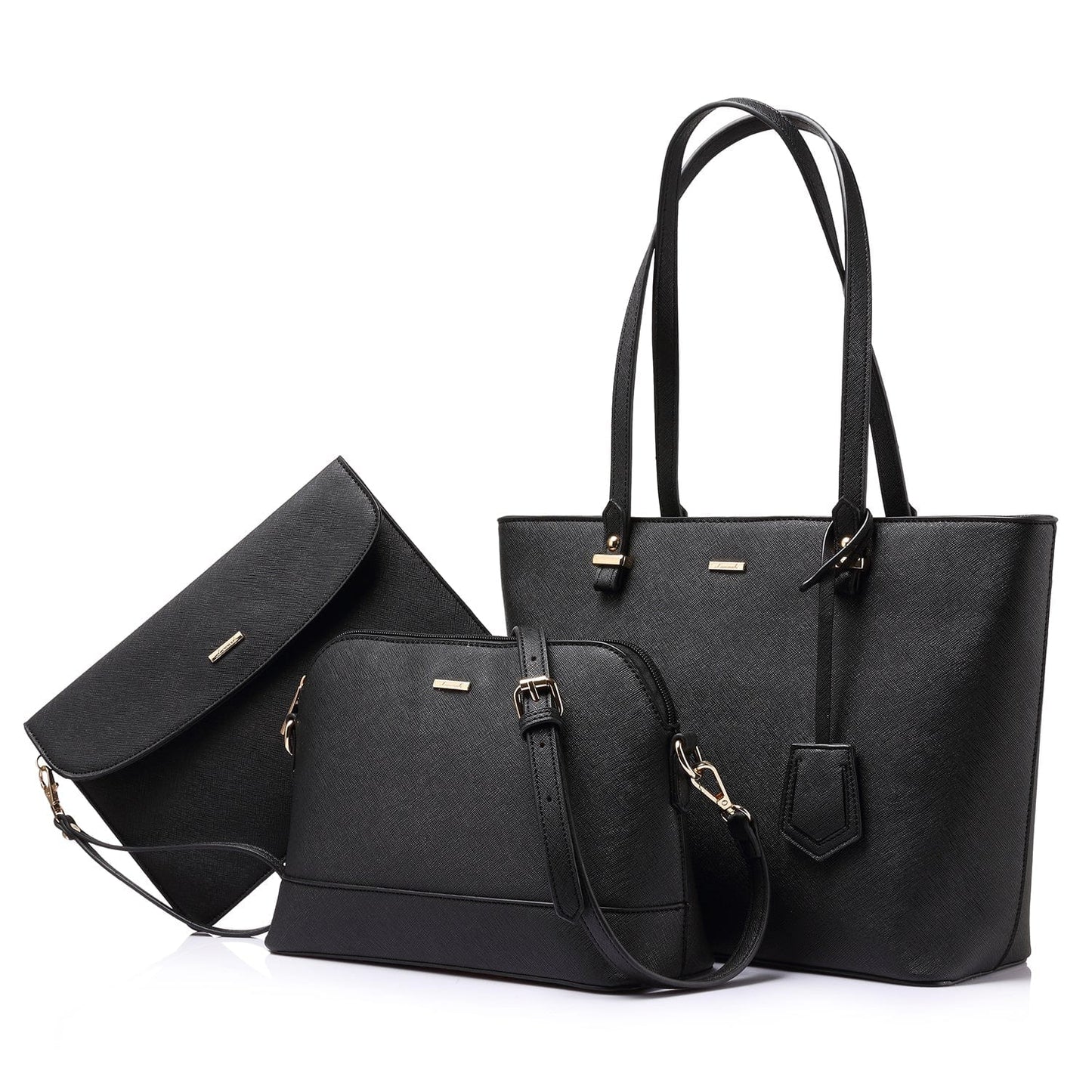 black Lovevook Hot Selling Women's Purse Handbags Set for Women Office Hand Bags Ladies