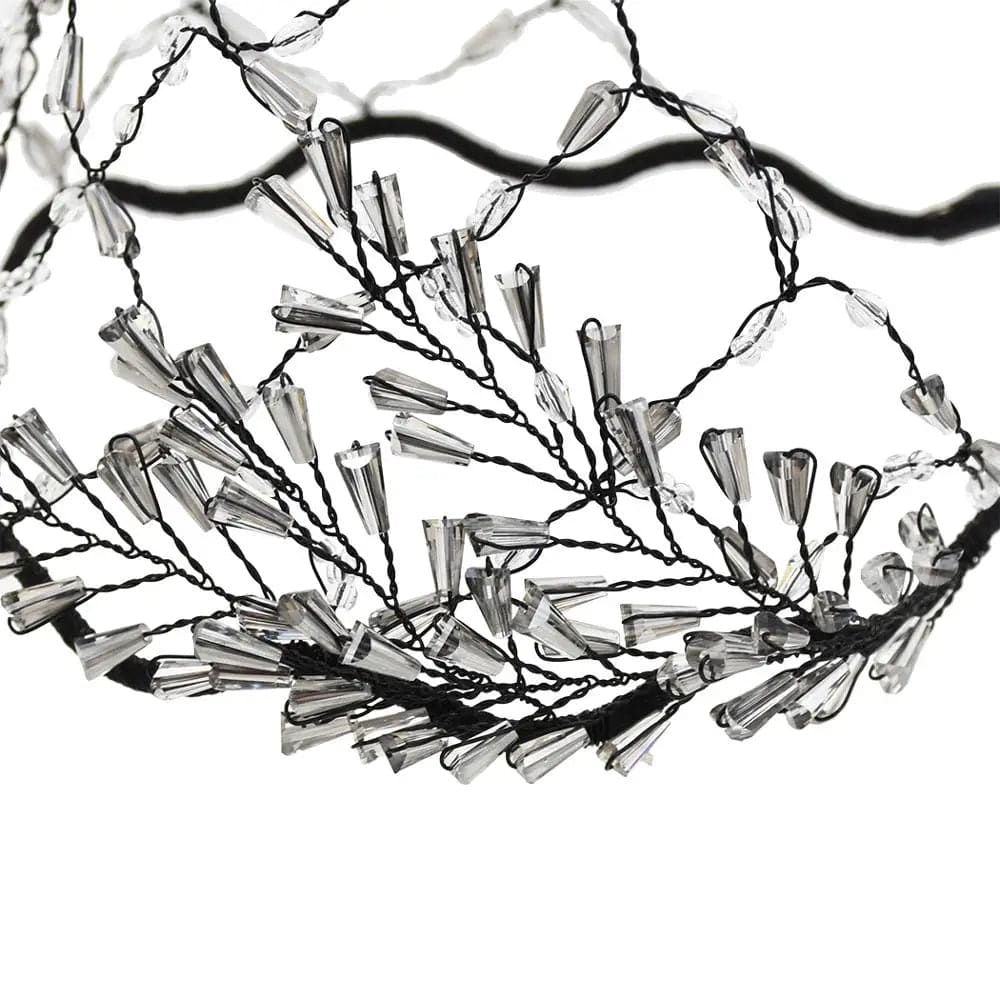 Black New Product Crystal Wedding Tiaras Bridal Hair Accessories Grey Rhinestone Headband