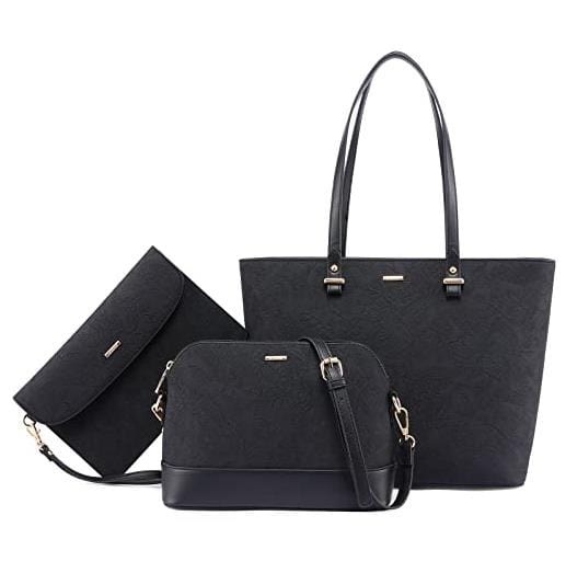 Black printing Lovevook Hot Selling Women's Purse Handbags Set for Women Office Hand Bags Ladies