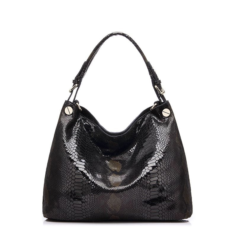 black REALER Dropshipping women Shoulder Crossbody Bags ladies leather Hobos bags Genuine Leather bags