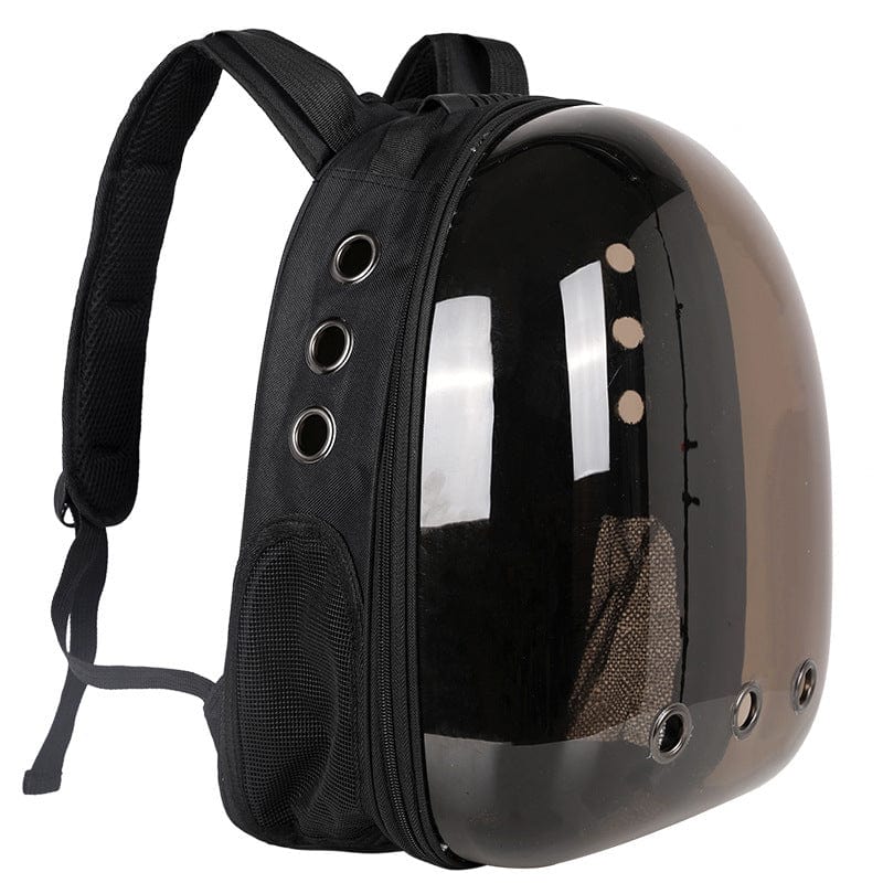 Black, Tan, light-proof case pet Bags Outing Carry Bag Transparent Cat Bag Pet Breathable Backpack Space Capsule Foldable Backpack Pu