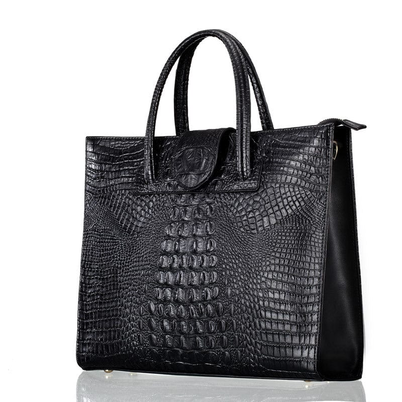 black Two sizes alligator pattern handbags ladies new trend luxury bags shoulder real leather crocodile handbag fashion womens handbag